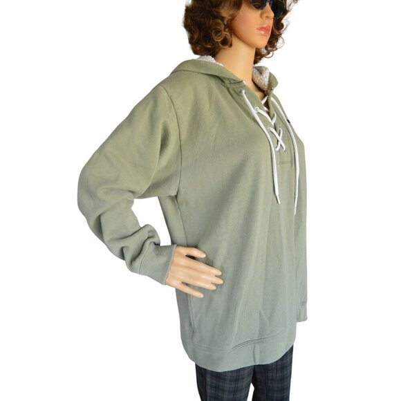 Victoria's Secret PINK Sage Green Pullover Hoodie Womens Size L Loungewear Activ - Picture 5 of 11